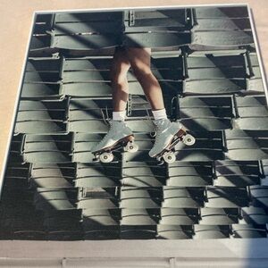 Chic Gray Roller Skates with White Wheels